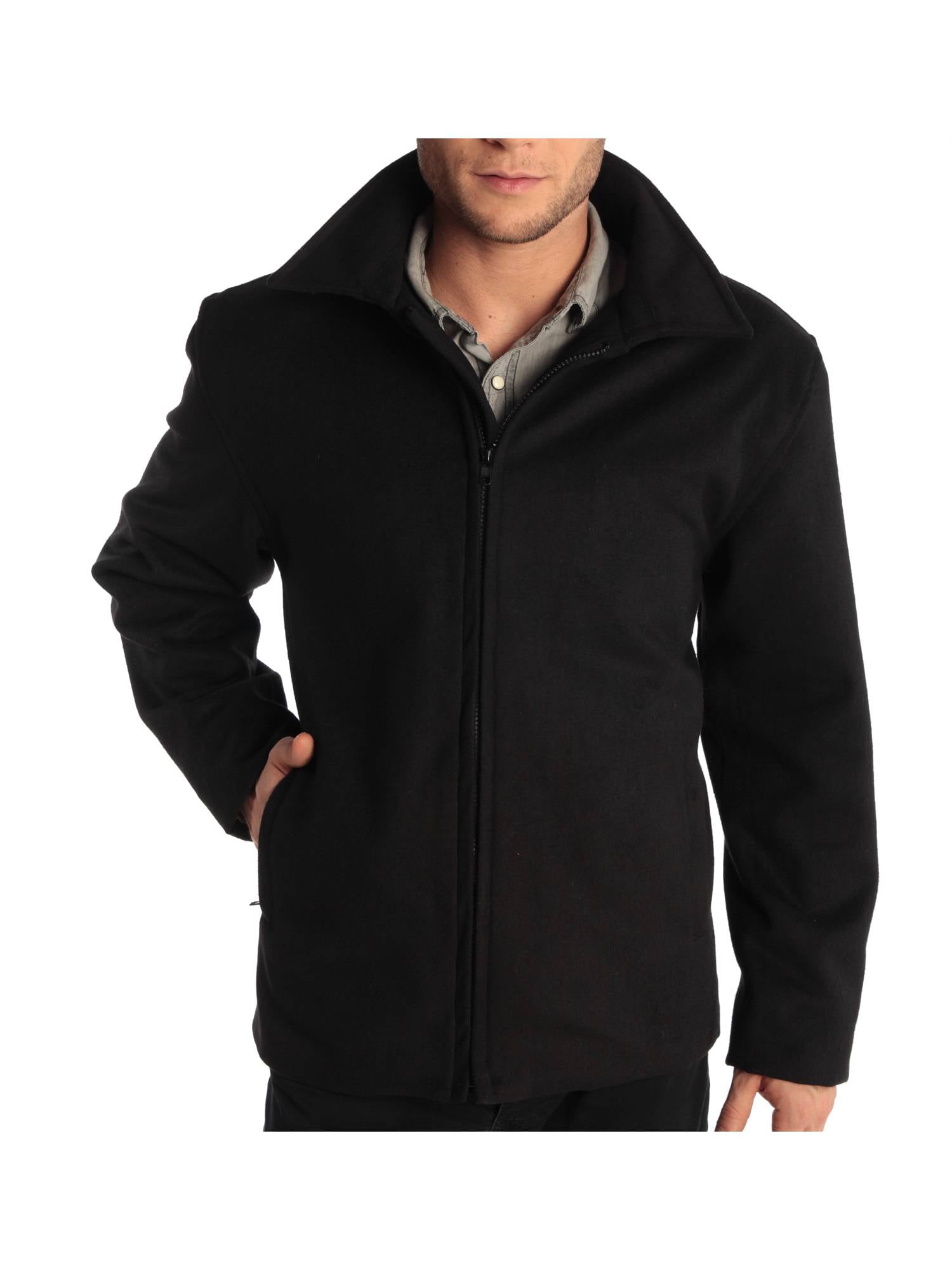 Alpine Swiss Grant Mens 28" Open Bottom Jacket Wool Blend JD Bomber