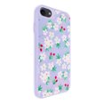 thumbnail image 1 of Funda de Diseño Doble Capa con Vidrio 9D para iPhone 7 / 8 Flores con fondo lila Selicell Funda de diseño doble capa, 1 of 2