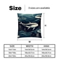 thumbnail image 5 of Whale Covers with Unique Patterns, Set of 2 Decorative Throw Pillow Inserts for Sofa Bed Couch, 16x16/18x18/20x20 Inches, Ideal for Home Decor and Gifting, 5 of 6