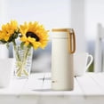 thumbnail image 4 of Taza de café aislada de 12 oz / 350 ml, botella de vaso de acero inoxidable 304, botella de agua, taza de viaje portátil, taza térmica al vacío blanco Sunnimix Taza de café aislada, 4 of 8