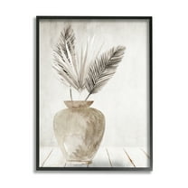 Stupell Industries Rustic Botanical Fronds Botanical & Floral Painting Black Framed Art Print Wall Art, 24 x 30