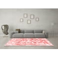 thumbnail image 3 of Ahgly Company Machine Washable Indoor Square Abstract Red Modern Area Rugs, 8' Square, 3 of 4