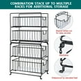 thumbnail image 4 of 2-Tier Under Sink Organizers and Storage, 2 Pack Pull-Out Cabinet Organizer, Stackable Sliding Drawer Shelf for Kitchen,Bathroom, Black, 4 of 8