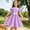 d-52Purple134, variant on HAYIMI Child Polka Dot Summer Dress For Girls With Collar Short Sleeve Casual Party Wear Toddler Kids Floral Printed A-Line Dresses O-Neck Birthday Sundress