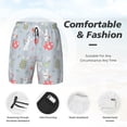 thumbnail image 3 of Lukts Bunny cartoon with easter Print Mens Swim Trunks Swim Shorts Quick Dry Bathing Suits for Men Beach Shorts Mesh Lining Swimming Trunks ,Bathing Suit-XX-Large, 3 of 6