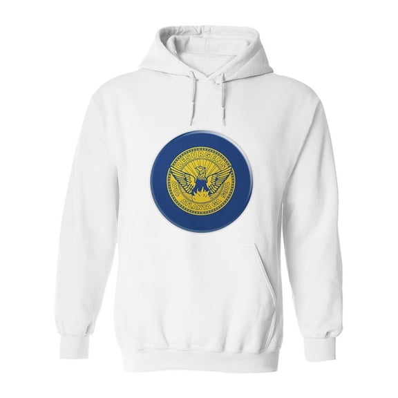 Atlanta Flag Badge Sketch Hoodie Men -Image by Shutterstock, Male Small