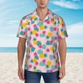 thumbnail image 4 of Goofa Pineapple And Leaves Hawaiian Shirt for Men, Unisex Summer Beach Casual Short Sleeve Button Down Shirts,Aloha Tropical Floral print shirt-Medium, 4 of 9