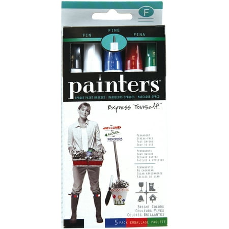Elmer's Painters Opaque Fine Tip Paint Markers, 5 Piece