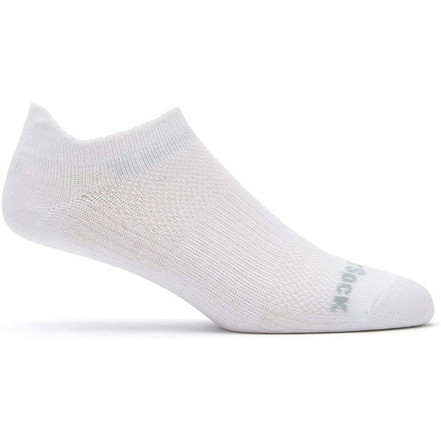 WrightSock Mens Coolmesh II Tab, White, Medium/Shoe Size: Men's 5-8