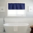 thumbnail image 4 of XWZO Farmhouse Blue Valance Curtain for Kitchen, Room Darkening Rod Pocket Short Curtains for Bathroom, Window Toppers Cafe Curtain 1 Panel, W42 x L12, Navy Blue, 4 of 11