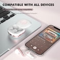 thumbnail image 4 of Auriculares inalámbricos HiFi Cateissary con Subwoofer envolvente y cancelación de ruido Blanco, 4 of 6