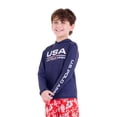 thumbnail image 2 of U.S Polo Assn. Boys Long Sleeve Hooded Flag Graphic Rashguard, Sizes 4-18, 2 of 4