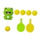 thumbnail image 4 of Entrenador de tenis de mesa Colamx con forma de rana colgante altura ajustable juguete interactivo 5 bolas, 4 of 8