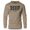 Khaki, variant on GYMISH Keep Pushing Lightweight Long Sleeve Hooded T-Shirt for Men – Motivational Gym Hoodie, Sliver on Black, Small