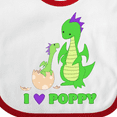 thumbnail image 4 of Inktastic I Love Poppy Boys or Girls Baby Bib, 4 of 4