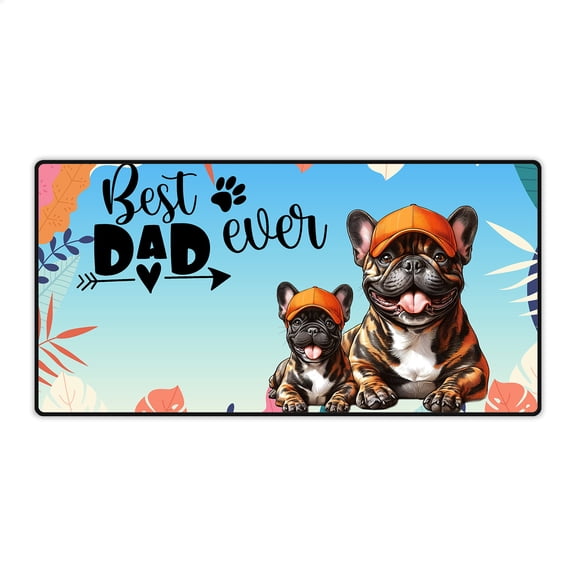 Best French Bulldog Dad Ever Happy Father's Day Desk Mat Full Keyboard Mouse Pad Dog Lover Gifts Large Mousepad - 02006
