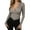 Dark khaki, variant on Women's Deep V Neck Knit Sweater Sexy Wrap Front Long Sleeved Jumper Tops