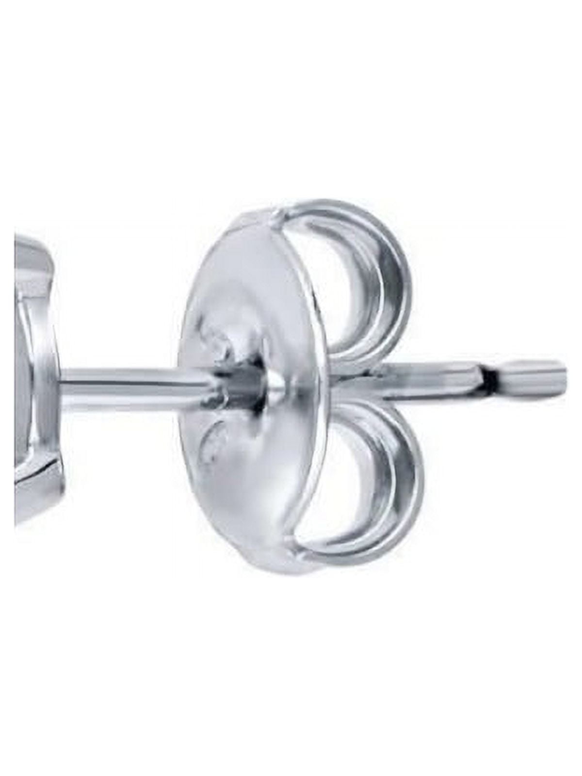 iJewelry2 Kite Shape Clear CZ Paved Sterling Silver Stud Earrings 11mm
