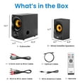 thumbnail image 6 of Acoustic Audio AA5170 700W Bluetooth Home Theater 5.1 Speaker System with FM Tuner, USB, SD Card, Remote Control, Powered Sub (6 Speakers, 5.1 Channels, Black with Gold), 6 of 6