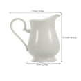 thumbnail image 2 of Miangastore White Ceramic Creamers With Handle Small Syrup Pitcher For Farmhouse Coffee Milk Sauces Mini Jug Cup Creamer 280ml, 2 of 8