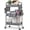 Grey, variant on 3-Tier Rolling Cart with Metal Pegboards, Storage Trolley for Office, Home, Kitchen, Classroom
