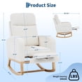 thumbnail image 2 of Modern Nursery Rocking Chair, Upholstered Glider Rocker with Foot Rest & Side Pockets, High Backrest Padded Accent Armchair, Recliner Chair, 2 of 7