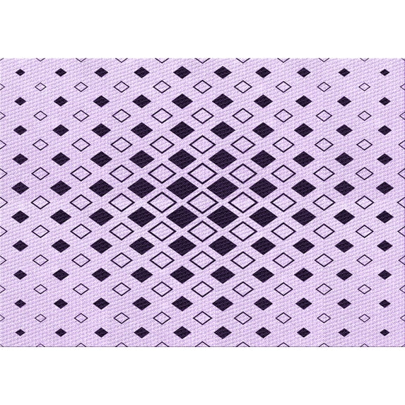 Ahgly Company Machine Washable Indoor Rectangle Transitional Purple Flower Purple Area Rugs, 4' x 6'