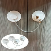 GBAYXJ Refrigerator Lock Cabinet Lock Child Window Lock Window Limiter Non Drilled Door Lock Refrigerator Lock With Key Baby Drawer And Cabinet Lock White （2pc）