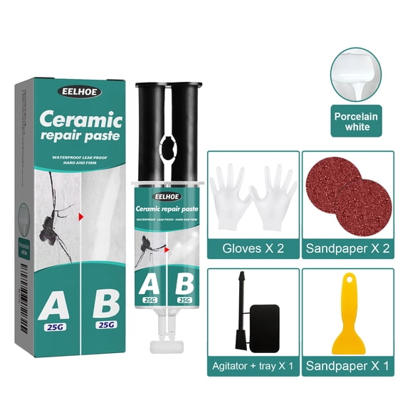 Ceramic tile repair AB adhesive set Metal ceramic tile filling crack plugging repair AB adhesive bonding adhesive