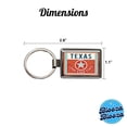 thumbnail image 3 of Texas TX Lone Star State Travel Vacation Stamp Metal Rectangle Keychain, 3 of 7