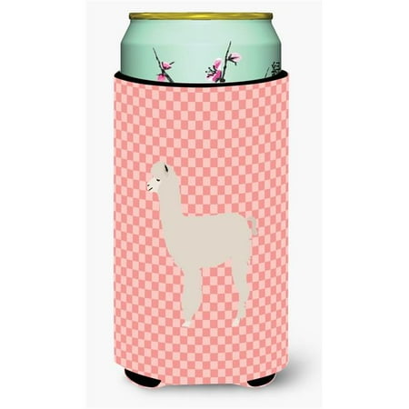 

Alpaca Pink Check Tall Boy Beverage Insulator Hugger