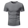 thumbnail image 4 of Sngxgn Menâs Active Crew Neck T Shirts Short Sleeve Tee(Grey,XXL), 4 of 5