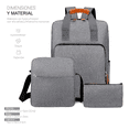 thumbnail image 2 of Mochilas Backpack Impermeable 3pzs Gris Malubero Malu1329, 2 of 3
