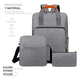 thumbnail image 2 of Mochilas Backpack Impermeable 3pzs Gris Malubero Malu1329, 2 of 3