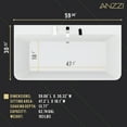 thumbnail image 2 of VAULT 59 in. Acrylic Flatbottom Freestanding Bathtub in White with Deck Mount Faucet & Hand Sprayer, 2 of 7