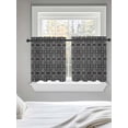 thumbnail image 5 of Black and White Tier Curtains 36 Inch Length,Sheer Curtains for Bedroom Living Room Window Modern Moroccan Geometric Abstract Art Small Half Window Kitchen Curtains & Drapes 27.5"x36" 2 Panels, 5 of 6