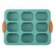 thumbnail image 1 of Molde para pasteles de silicona antiadherente con 9 cavidades ovaladas para hornear panes y pasteles perfectos en la cocina, 1 of 4