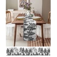 thumbnail image 3 of Ldtrchee Grey Forests Tree Table Runner 60 Inches, Pine Maple Trees Nature Pure Color Bed Runner Dresser Scarves Tabletop for Indoor Outdoor Parties/Ceremony/Banquet, 13" x 60", 3 of 8