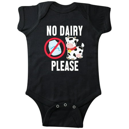 

Inktastic No Dairy Please with Cow and Milk Gift Baby Boy or Baby Girl Bodysuit