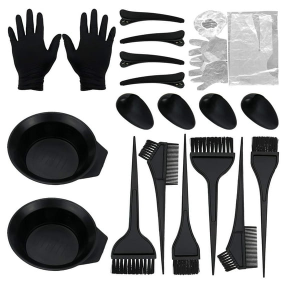 Hair Dye Coloring Kit, 22 Pcs Dyeing Hair Kit Hairdressing Tool, Hair Tinting Bowl, Brush Comb, Ear Cover, DIY Salon Hair Dye Tools