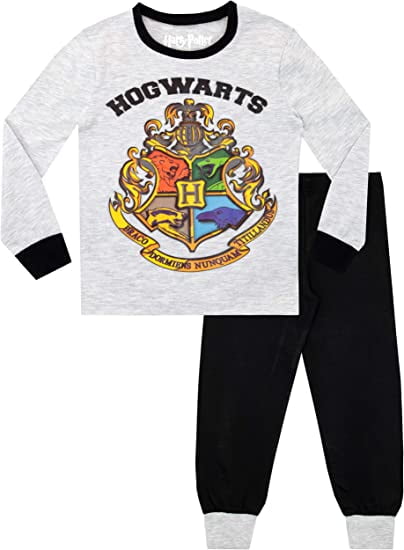 Harry Potter Hogwarts Pajajmas Gray Sizes 5-12 - Walmart.com