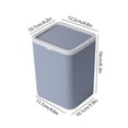 thumbnail image 3 of Qholemyo Small Square Plastic Storage Bin With Flip Lid Desktop Wastebasket Mini Household Table Bedside Indoor Small Trash Can Bathroom Trash Can, 3 of 7