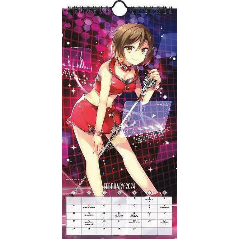 2024 Anime Girl Calendar 12 Month Calendar Spiral Bound 