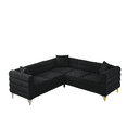 thumbnail image 6 of Juiluna 81.5-Inch Oversized Corner Sofa 5-Seater Corner Sofas With 3 Cushions Family Entertainment Centre Chaise Couch Upholstered L Shaped Couch, 6 of 9