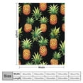 thumbnail image 4 of ARISTURING  Pineapple Blanket Gifts for Women Girls Mom, Tropical Fruits Decoration for Home Bedroom Living Room Chair Office, Soft Comfort Fuzzy Lightweight Throw Blankets Black, 4 of 6