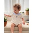 thumbnail image 4 of BemeyourBBs Newborn Baby Girl Boy Summer Clothes Baby Girls Boys 1st First Birthday Outfit 0 6 12 18 Months Bubble Romper Short Sleeve Cupcake Horse Embroidered Plaid Doll Collar Bodysuit Playsuit, 4 of 9
