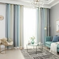 thumbnail image 4 of Yipa Room Darkening Blackout Curtain,2-Layer Gradient Color Window Drape,Hollow-Out Stars Curtain Panel,Grommet Ring Top Kids Girls Curtain, 4 of 16