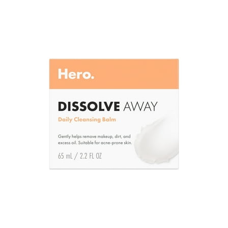 Hero Cosmetics Dissolve Away, Daily Cleansing Balm for Removing Makeup and Grime, 65ml
