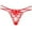 Red, variant on Sexy Transparent Spicy Open Crotch Thong For Women With Low Waist And Seductive Charm Pearl Massage Japanese Hollowed Out T Shaped Underwear