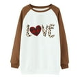 thumbnail image 4 of Amzcrzy Chandails à Manches Longues pour Femmes Chandails de la Saint-Valentin pour Femmes avec Lettres Imprimées Col Rond Raglan Décontracté Imprimé Chandail à Manches Longues Chandail à Capuchon Chandails de la Saint-Valentin pour Femmes m, 4 of 4